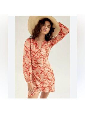 anthropologie vone janine embroidered dress Anthropologie Vone Janine Embroidered Dress floral Tiered US Size 8 orig $349